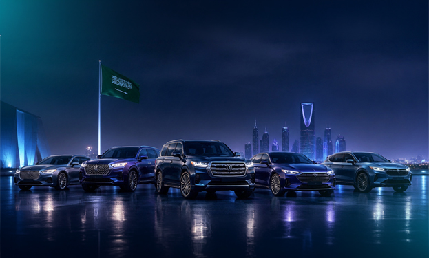Vehicles at a Mazad Motor auction yard
